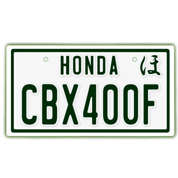 なんちゃって単車プレート【HONDA・CBX400F】ナンバープレート　バイク　二輪　オートバイ　グッズ　アクセサリー　雑貨 インテリア アイテム プレゼント ギフト バイク好き 旧車 走り屋 ギア パーツ メンテナンス ファッション お洒落 オブジェ