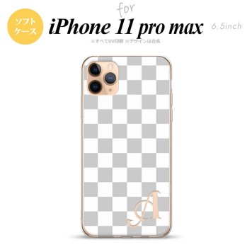 iPhone11ProMax iPhone11pro max スマホケース ソフトケース スクエア 白 グレー +アルファベット メンズ レディース nk-i11pm-tp134i