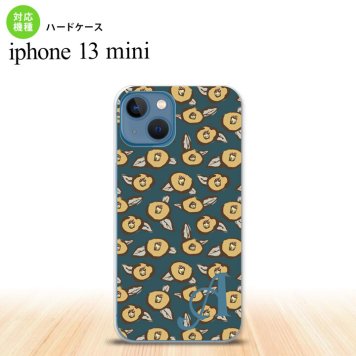 iPhone13mini iPhone13 mini ケース ハードケース つばき 紺 +アルファベット  nk-i13m-1703i