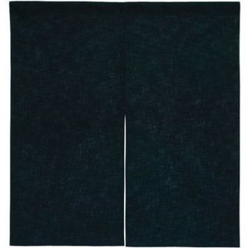 TKG (Total Kitchen Goods) 半間のれん 綿麻無地 001-04(黒) YHV0307