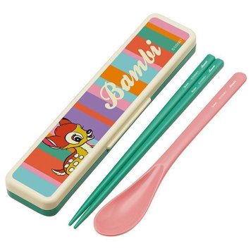ディズニーレトロ/バンビ 抗菌 音のならないコンビセット 箸18cm スケーター ※送料無料(ポスト投函)