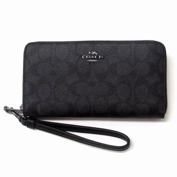 コーチ 財布 COACH アウトレット シグネチャー  ロング ジップ アラウンド ウォレット　ストラップ付き CW778QBMI5