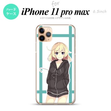 iPhone11ProMax iPhone11pro max スマホケース ハードケース 女の子 B 水色 メンズ レディース nk-i11pm-1330
