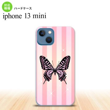 iPhone13mini iPhone13 mini ケース ハードケース バタフライ 蝶 E ピンク  nk-i13m-314