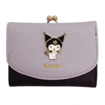 【11月10日入荷分予約受付中】 クロミ 財布 がま口 ミニ財布 レディース キャラクター グッズ 小物入れ 小銭入れ 合皮 バイカラー おしゃれ 大人 可愛い サンリオ ミニウォレット コンパクト ギフト プレゼント サンリオ正規ライセンス品