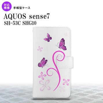 sense7 sense7 手帳型スマホケース カバー バタフライ 蝶 ピンク 2022年 11月発売 nk-004s-sens7-dr223