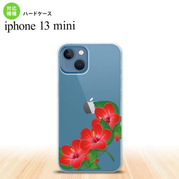 iPhone13mini iPhone13 mini ケース ハードケース ハイビスカス B 赤  nk-i13m-085