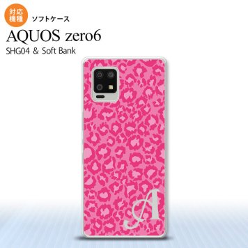 SHG04 SHG04 ZERO6 AQUOS zero6 スマホケース ソフトケース 豹柄 B ピンク +アルファベット メンズ レディース nk-zero6-tp892i