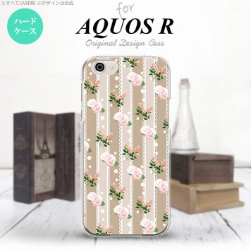 【SH03J】【スマホケース/スマホカバー】【アクオス R】SH03J スマホケース AQUOS R SH-03J カバー アクオス R レース・バラ（B） ベージュ nk-sh03j-268【メール便送料無料】