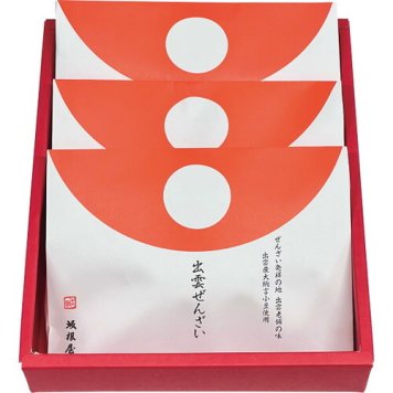 【送料無料・包装無料・のし無料】坂根屋 紅白餅入り出雲ぜんざい(3個)(B5) ギフト 敬老の日 入学祝い 卒業祝い 就職祝い 結婚祝い 誕生日 出産祝い 引越祝い 香典返し 新盆 初盆 御礼 お中元 内祝い 快気祝い ご挨拶 志 法事