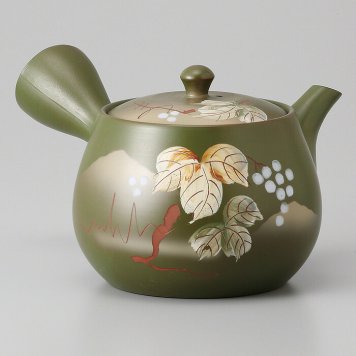 緑泥ぶどう急須 陶器 常滑焼 やきものの里から、暮らしを贈ります。　ギフト 食器 セット テーブルウェア