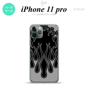 iPhone11Pro iPhone11 Pro スマホケース ハードケース ファイヤー 炎 黒 黒 メンズ レディース nk-i11p-1302