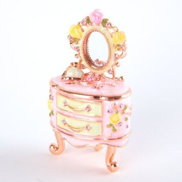 【ジュエリーボックス】【ミニチュア家具シリーズ】 ミニドレッサー ジュエリーボックス EX4423　ピンク