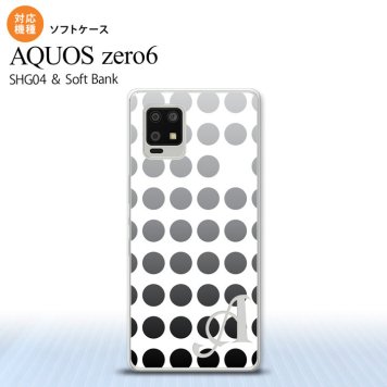 SHG04 SHG04 ZERO6 AQUOS zero6 スマホケース ソフトケース 水玉 黒 +アルファベット メンズ レディース nk-zero6-tp1375i