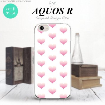 【SH03J】【スマホケース/スマホカバー】【アクオス R】SH03J スマホケース AQUOS R SH-03J カバー アクオス R ハート ライトピンク×白 nk-sh03j-118【メール便送料無料】