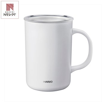ハリオ セラミックコーティング 真空二重保温マグ 470mL ホワイト マグカップ ステンレスマグ 保温保冷 カップ【北海道・沖縄県・離島 配送不可】