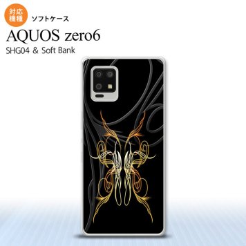 SHG04 SHG04 ZERO6 AQUOS zero6 スマホケース ソフトケース ピンスト 黒 黄 メンズ レディース nk-zero6-tp1241