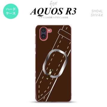 SH-04L SHV44 R3 AQUOS R3 スマホケース カバー ベルト 茶 nk-r3-327