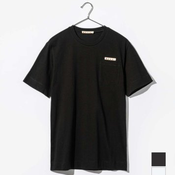 マルニ MARNI M01064 M00NE Tシャツ MT171U レディース KIDS キッズ 半袖 ロゴ カットソー クルーネック ガールズ カジュアル シンプル 春夏 コットン 綿【大人もOK】 ホワイト ブラック 12Y 14Y