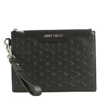 ジミーチュウ JIMMY CHOO クラッチバッグ DEREKMINI EMG デレクミニ ポーチ スター レザー BLACK ブラック レディース メンズ プレゼント ギフト 新品