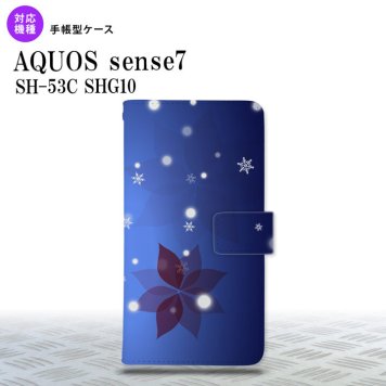 sense7 sense7 手帳型スマホケース カバー 雪 2022年 11月発売 nk-004s-sens7-dr638