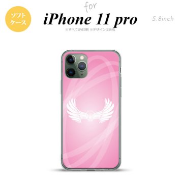 iPhone11Pro iPhone11 Pro スマホケース ソフトケース 翼 光 ピンク メンズ レディース nk-i11p-tp464