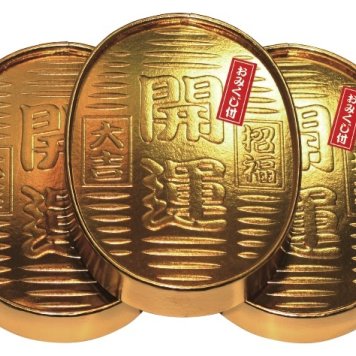 日本製　幸福を呼ぶ開運黄金小判　開運小判ティッシュ（おみくじ付き）（10W）【３０箱】