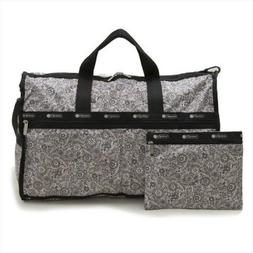 レスポートサック LeSportsac ボストンバッグ 斜めがけバッグ 7185 E002 LARGE WEEKENDER ラージウィークエンダー ON POINTE フラワー柄ブラック系マルチ