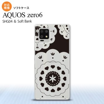 SHG04 SHG04 ZERO6 AQUOS zero6 スマホケース ソフトケース レース クリア 黒 メンズ レディース nk-zero6-tp1482