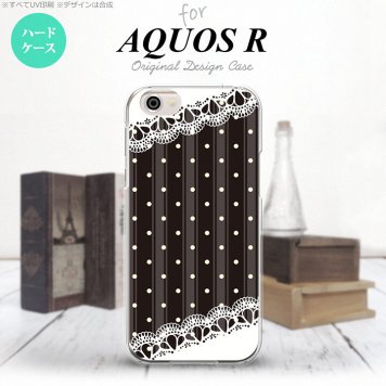 【SH03J】【スマホケース/スマホカバー】【アクオス R】SH03J スマホケース AQUOS R SH-03J カバー アクオス R ドット・レースB 黒 nk-sh03j-1619【メール便送料無料】