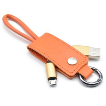 日本トラストテクノロジー キーケース型microUSBケーブル オレンジ KCMU-OR
