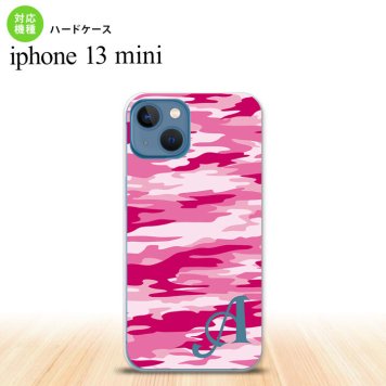 iPhone13mini iPhone13 mini ケース ハードケース タイガー 迷彩 D ピンク +アルファベット  nk-i13m-1165i