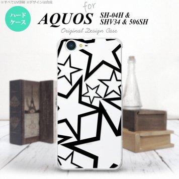 【SH04H】【スマホケース/スマホカバー】【アクオス ゼータ】SH04H スマホケース AQUOS ZETA SH04H カバー アクオス ゼータ 星 クリア×黒 nk-sh04h-1115【メール便送料無料】
