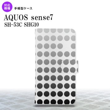 sense7 sense7 手帳型スマホケース カバー 水玉 黒 2022年 11月発売 nk-004s-sens7-dr1375