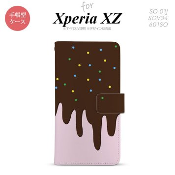 【手帳型 スマホ カバー ケース】【SO01J】【エクスペリア XZ 】手帳型 ケース SO-01J スマホ カバー XPERIA XZ エクスペリア アイス ピンク nk-004s-so01j-dr347【メール便送料無料】