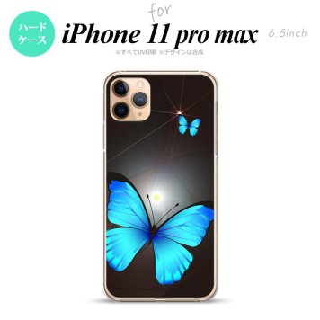 iPhone11ProMax iPhone11pro max スマホケース ハードケース バタフライ 蝶 B 黒 メンズ レディース nk-i11pm-214