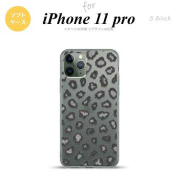 iPhone11Pro iPhone11 Pro スマホケース ソフトケース 豹柄 A グレー メンズ レディース nk-i11p-tp027