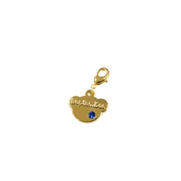 [6点までメール便対応可]  ぬいぐるみ用 アクセサリー 誕生日プレゼント 誕生月 10月 11月 トルマリン トパーズ アクセサリ チャーム 女性 誕生石カラー 小学生 子供 記念日 プレゼント 誕生月チャーム ベア型マンスメダル tb365-bearcharm-m