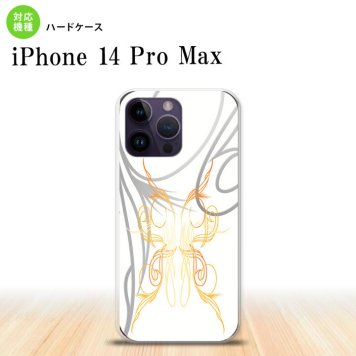 iPhone14 ProMax iPhone14 Pro Max スマホケース 背面ケース ハードケース ピンスト 白 黄 2022年 9月発売 nk-i14pm-1247