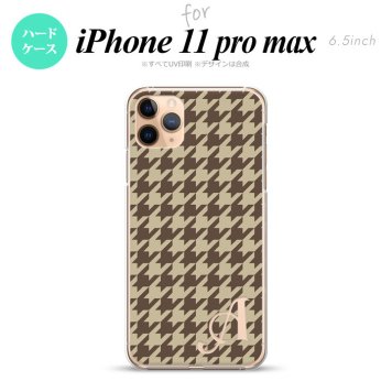 iPhone11ProMax iPhone11pro max スマホケース ハードケース 千鳥 格子 大 茶 +アルファベット メンズ レディース nk-i11pm-925i