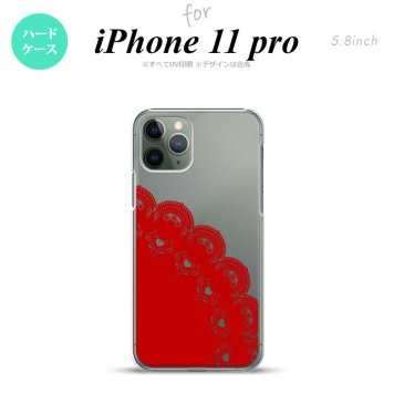 iPhone11Pro iPhone11 Pro スマホケース ハードケース レース A 赤 メンズ レディース nk-i11p-723