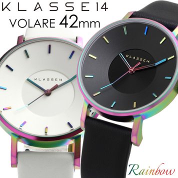 【2年保証】【100%本物保証】KLASSE14 クラス14 腕時計 メンズ 36mm 42mm 革ベルト レザー レインボー ブラック ホワイト 人気 ブランド ウォッチ ギフト