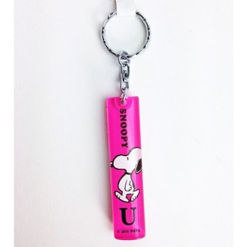 ピーナッツ スヌーピー アクリルスティックキーホルダー イニシャル U グッズ  (MCOR)