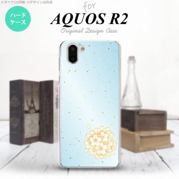 AQUOS R2 アクオス アール2 SH-03K SHV42 専用 スマホケース カバー ハードケース 和サクラ 青 nk-r2-1275[スマホ,スマホケース,スマホカバー,ケース,カバー,ジャケット]