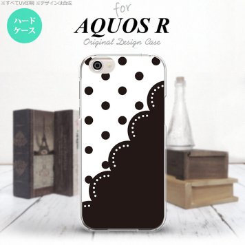 【SH03J】【スマホケース/スマホカバー】【アクオス R】SH03J スマホケース AQUOS R SH-03J カバー アクオス R ドット・レース 黒 nk-sh03j-344【メール便送料無料】