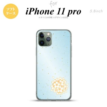 iPhone11Pro iPhone11 Pro スマホケース ソフトケース 和柄 サクラ 青 メンズ レディース nk-i11p-tp1275