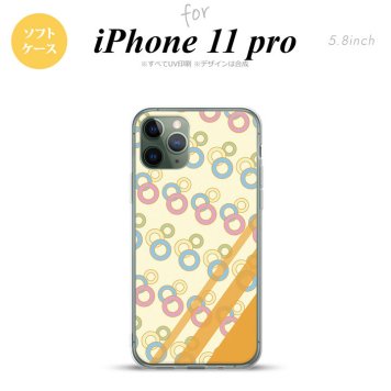 iPhone11Pro iPhone11 Pro スマホケース ソフトケース 丸 黄 メンズ レディース nk-i11p-tp1661