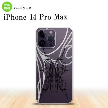 iPhone14 ProMax iPhone14 Pro Max スマホケース 背面ケース ハードケース ピンスト 線 黒 2022年 9月発売 nk-i14pm-1235