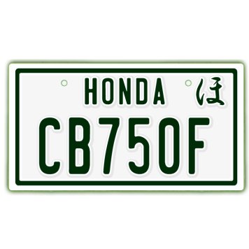 なんちゃって単車プレート【HONDA・CB750F】ナンバープレート　バイク　二輪　オートバイ　グッズ　アクセサリー　雑貨 インテリア アイテム プレゼント ギフト バイク好き 旧車 走り屋 ギア パーツ メンテナンス ファッション お洒落 オブジェ