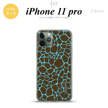 iPhone11Pro iPhone11 Pro スマホケース ソフトケース キリン 青 +アルファベット メンズ レディース nk-i11p-tp747i
